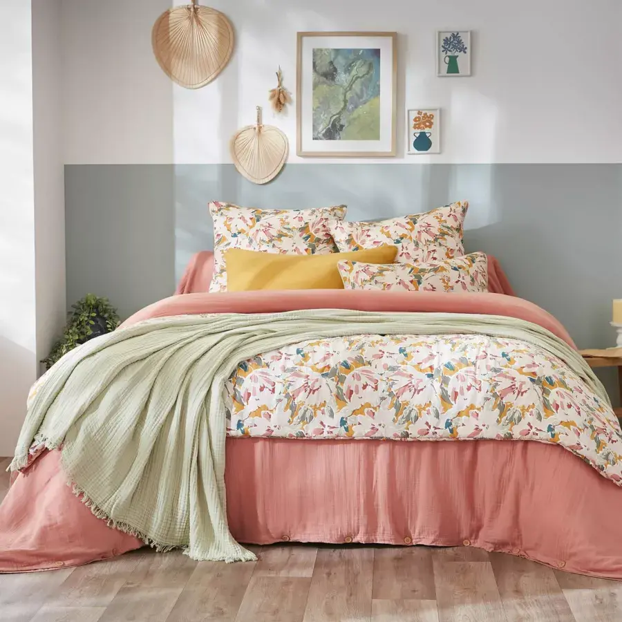 Eminza Edredon Gaze De Coton (90 X 200 Cm) April Mullticolore