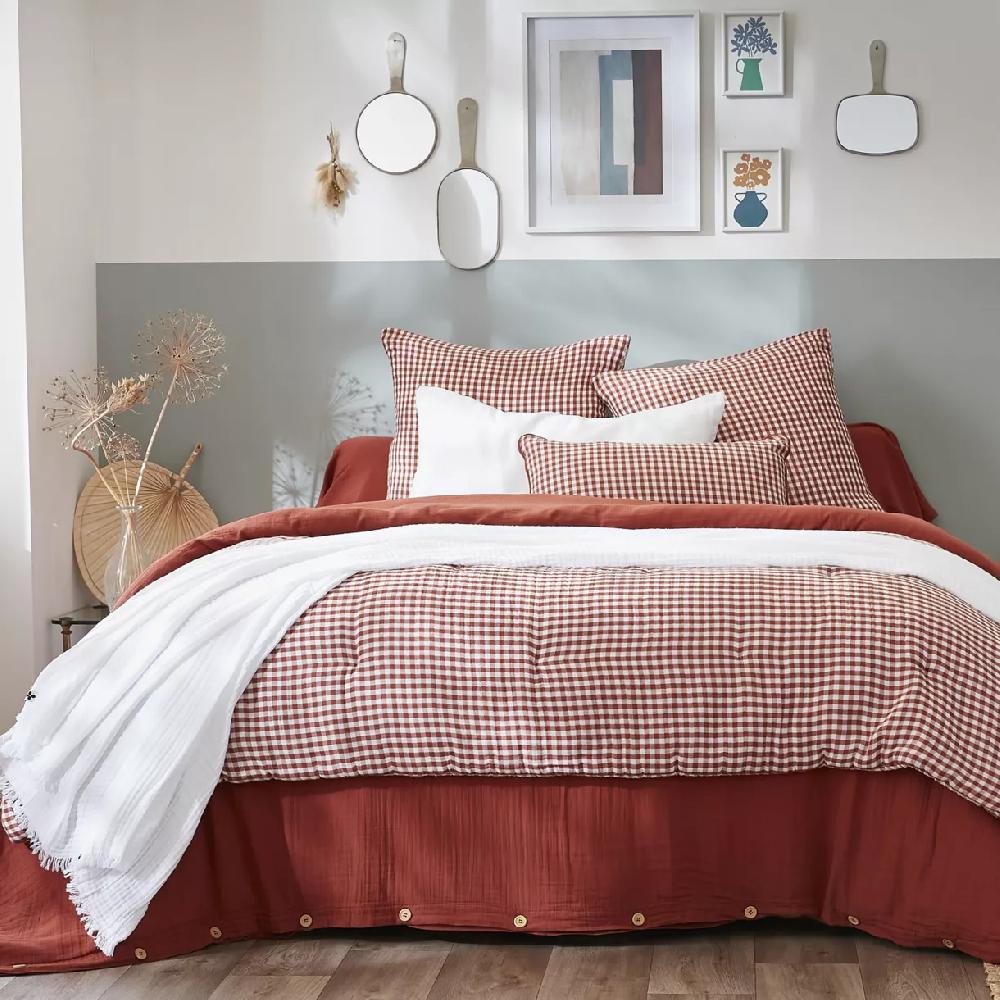 eminza Edredon gaze de coton (90 x 200 cm) Vickie Terracotta