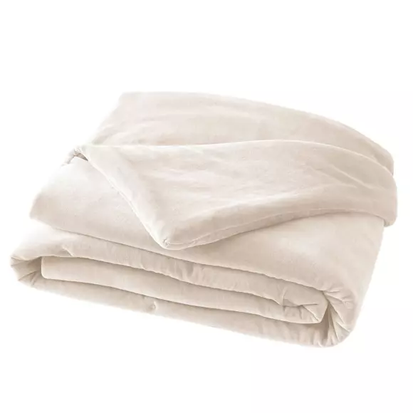 Eminza Edredon Velours De Coton (90 X 200 Cm) César Beige Pampa