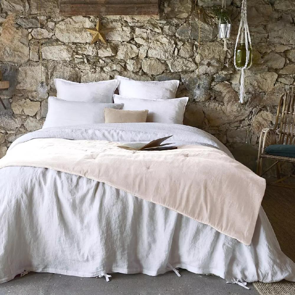 eminza Edredon velours de coton (90 x 200 cm) César Beige pampa