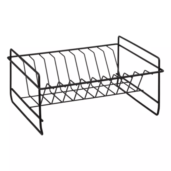 Eminza Egouttoir De Cuisine En Métal 2 Niveaux (48 X 28 Cm) Blackwood Noir