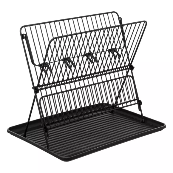 Eminza Egouttoir Pliant 2 Niveaux (42 X 37 Cm) Métal Noir