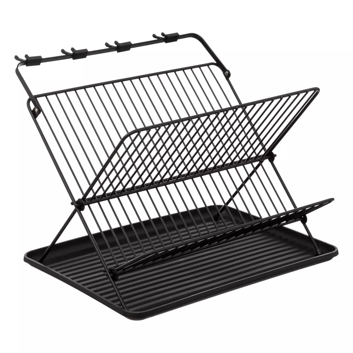 eminza Egouttoir pliant 2 niveaux (42 x 37 cm) Métal Noir