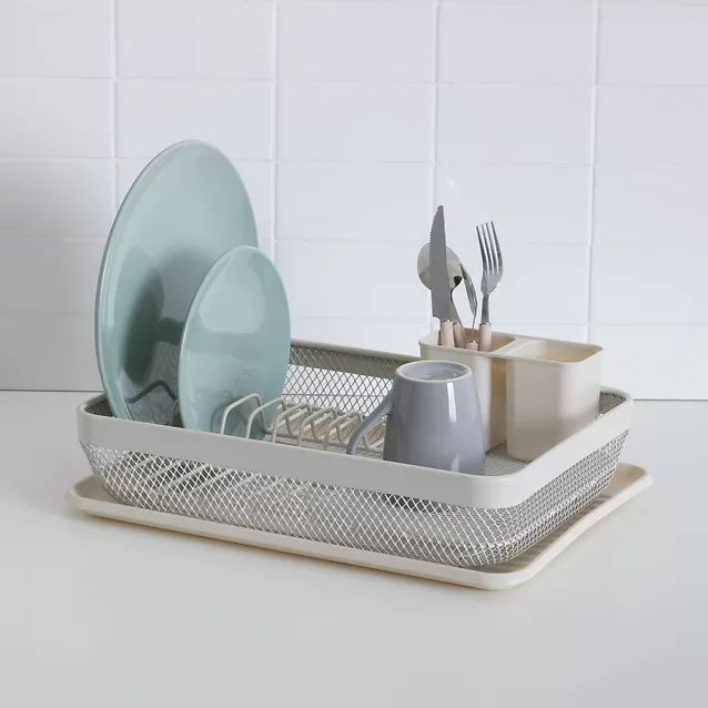 eminza Egouttoir vaisselle en métal (43 x H13 cm) Mayaj Beige