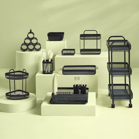 Eminza Egouttoir Vaisselle En Métal (43 X H13 Cm) Mayaj Noir