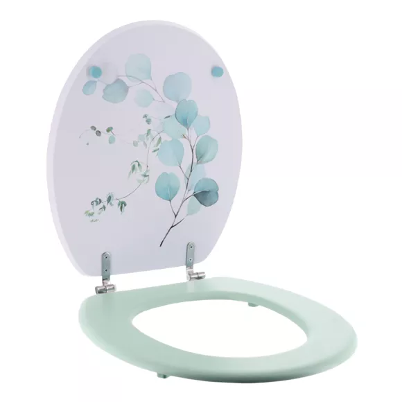 Eminza Abattant WC 18 Pouces MDF Aquarelle Bleu