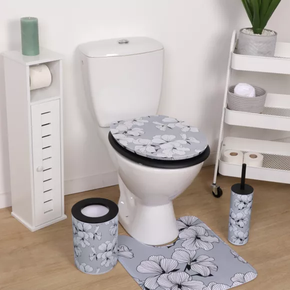 Eminza Abattant WC 18 Pouces MDF Ecrin Gris