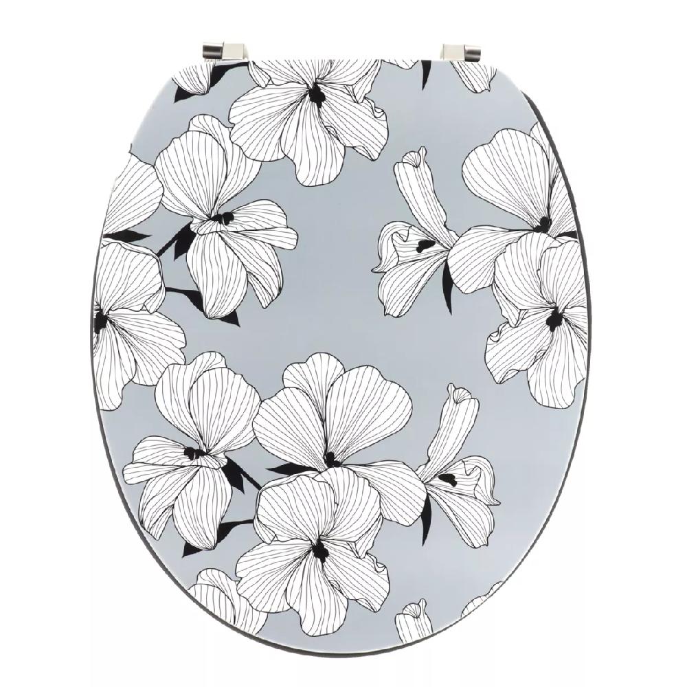 eminza Abattant WC 18 pouces MDF Ecrin Gris