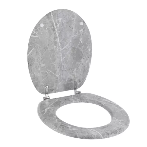 Eminza Abattant WC 18 Pouces MDF Façon Marbre Gris