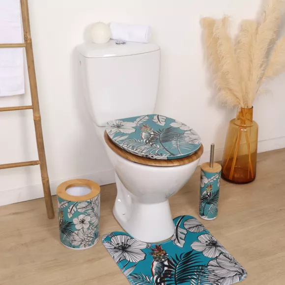 Eminza Abattant WC 18 Pouces MDF Jungle Fever Bleu