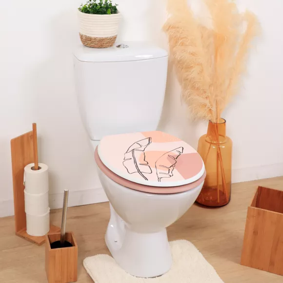 Eminza Abattant WC 18 Pouces MDF Pluma Rose