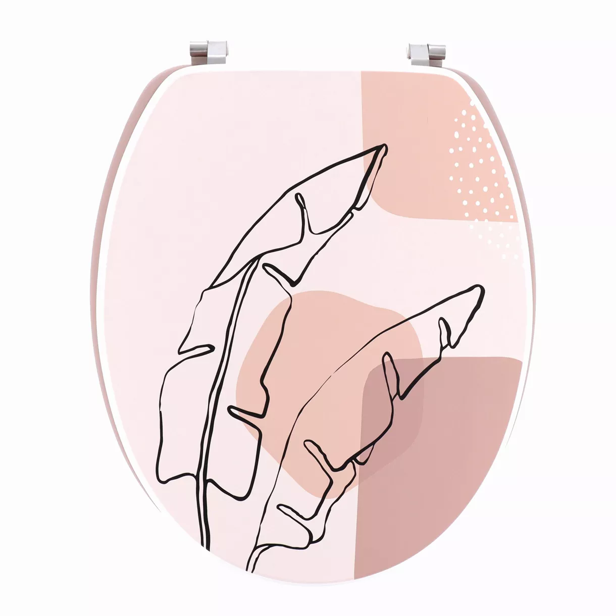 eminza Abattant WC 18 pouces MDF Pluma Rose