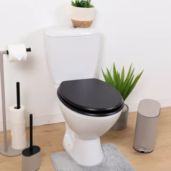 Eminza Abattant WC 18 Pouces MDF Primo Noir
