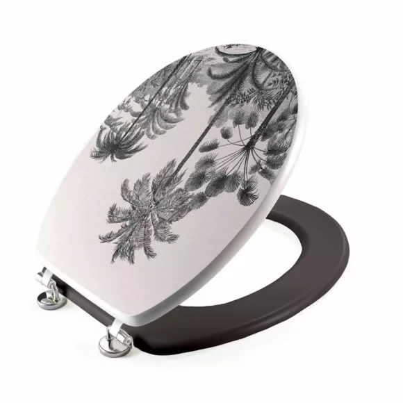 Eminza Abattant WC Bois (37 X 46 Cm) Cocoty Noir