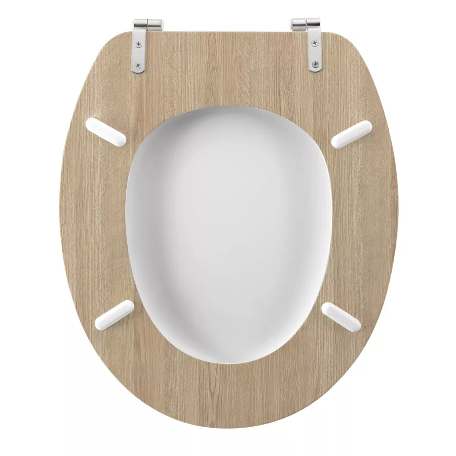 Eminza Abattant WC Bois (37 X 46 Cm) Havane Vert