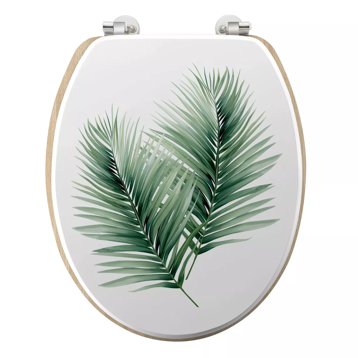 eminza Abattant WC bois (37 x 46 cm) Havane Vert