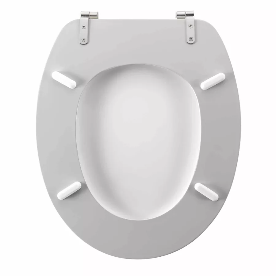 Eminza Abattant WC Bois (37 X 46 Cm) Marbre Gris