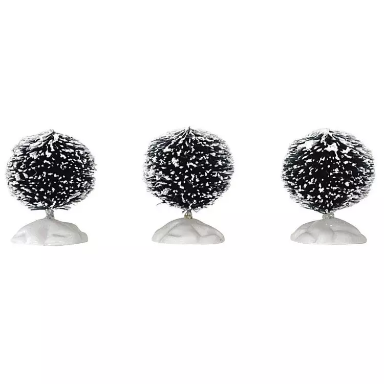 eminza Accessoire Lemax Lot de 3 arbres ronds