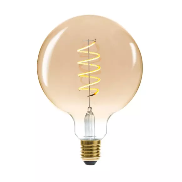 Eminza Ampoule Lumineuse Glode Torsadé Ambre