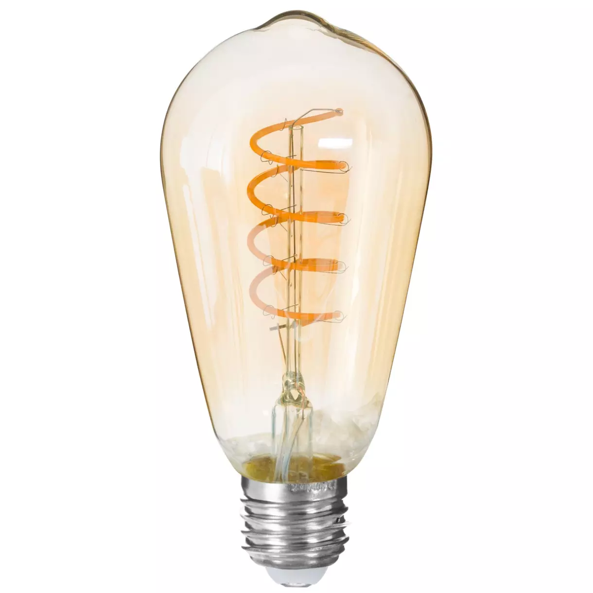 eminza Ampoule lumineuse Larme torsadée Ambre