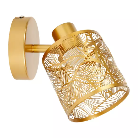 Eminza Applique Murale Métal (H10 Cm) Calathea Dorée