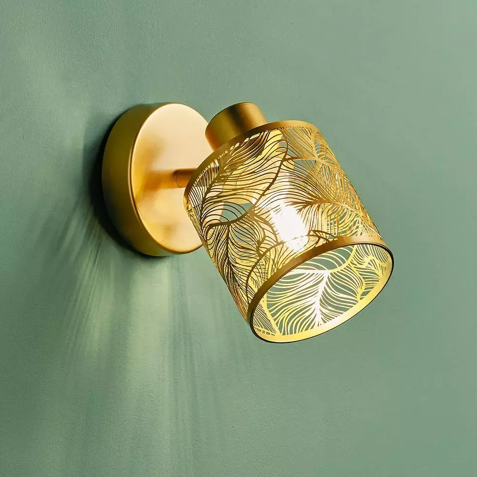 eminza Applique murale métal (H10 cm) Calathea Dorée