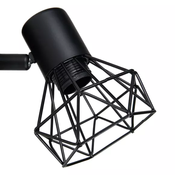 Eminza Applique Murale Métal (H14 5 Cm) Diamant Noir