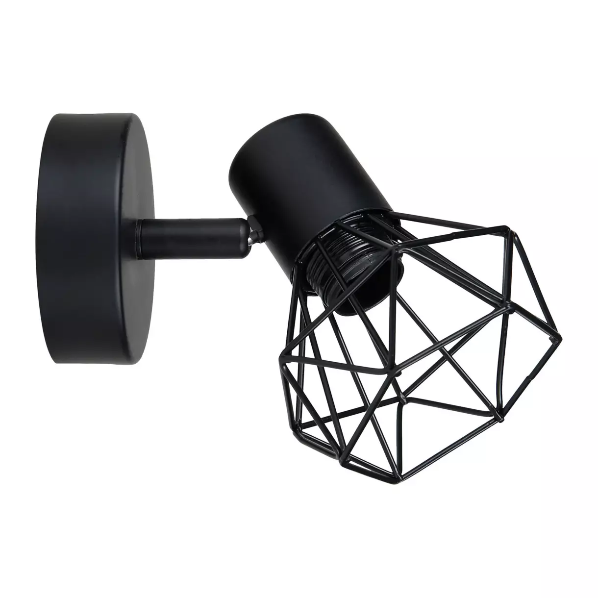 eminza Applique murale métal (H14 5 cm) Diamant Noir
