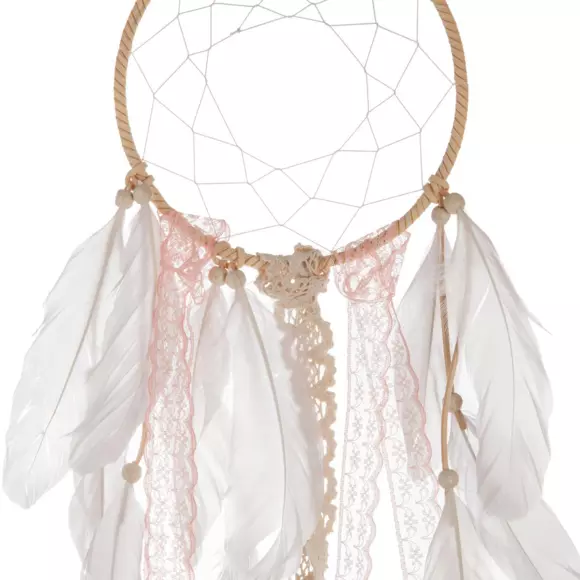 Eminza Attrape-rêves Mural (L60 Cm) Dentelle Blanc