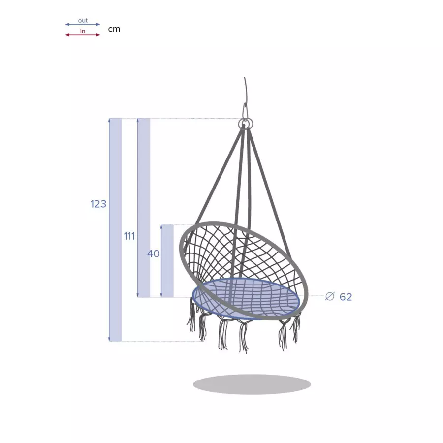 Eminza Balancelle Suspendue En Corde Plumaya Ecru