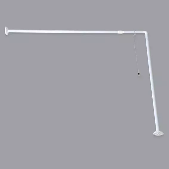 eminza Barre d'angle pour baignoire extensible