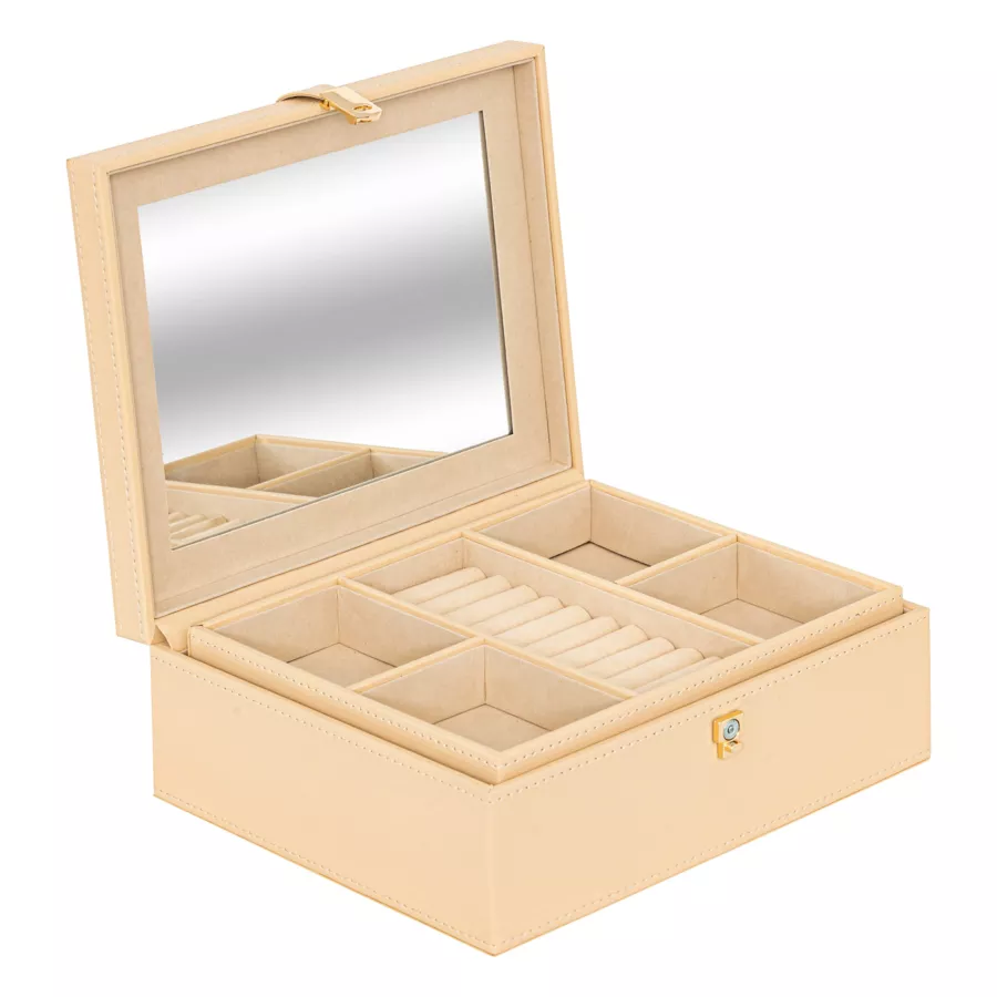 Eminza Boîte à Bijoux (H20 5 Cm) Hanifa Beige
