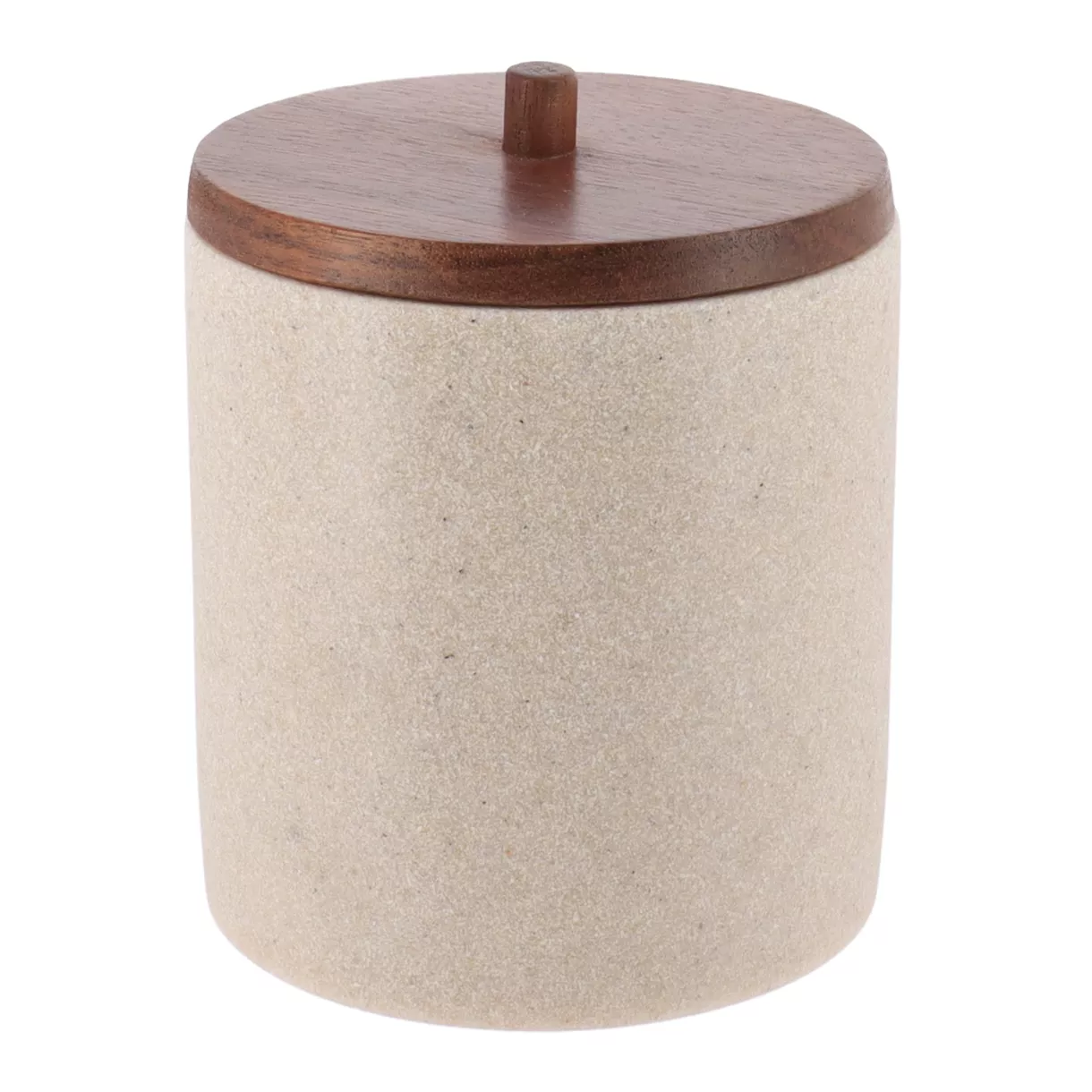 eminza Boite à coton bois Acacia Naturel