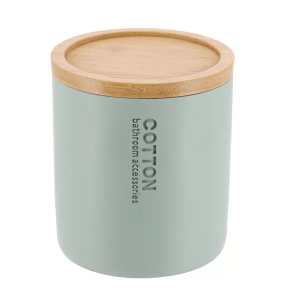 Eminza Boite à Coton Purebamboo Vert Eucalyptus