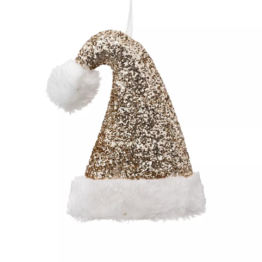 eminza Bonnet de Noël (H15 cm) Magique Or