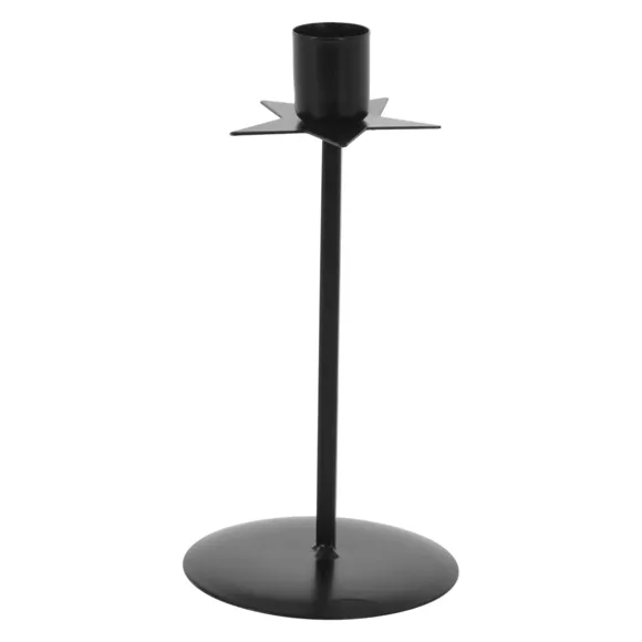 Eminza Bougeoir En Métal (H18 Cm) Star Noir