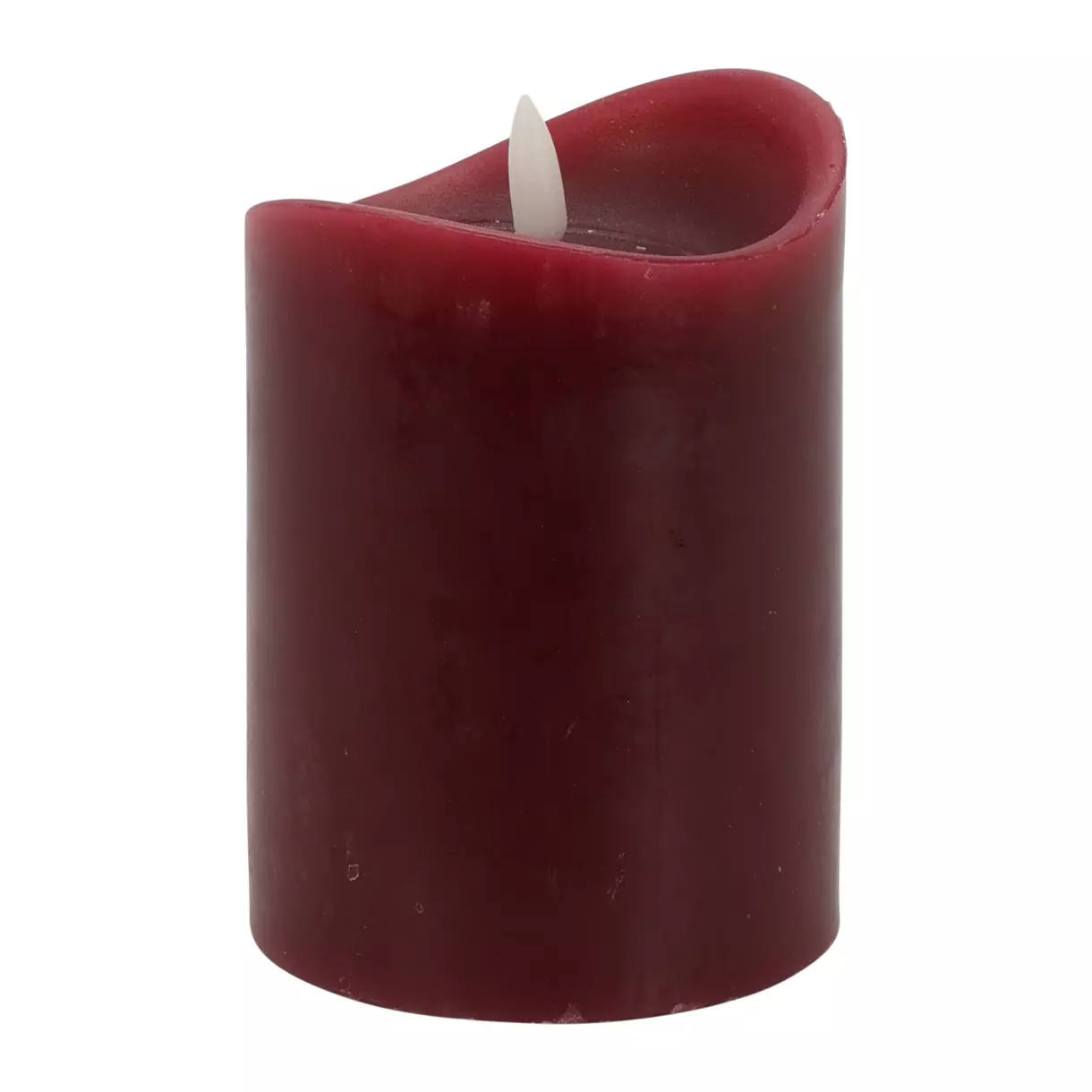 eminza Bougie à piles LED (H12 5 cm) Lapland Rouge