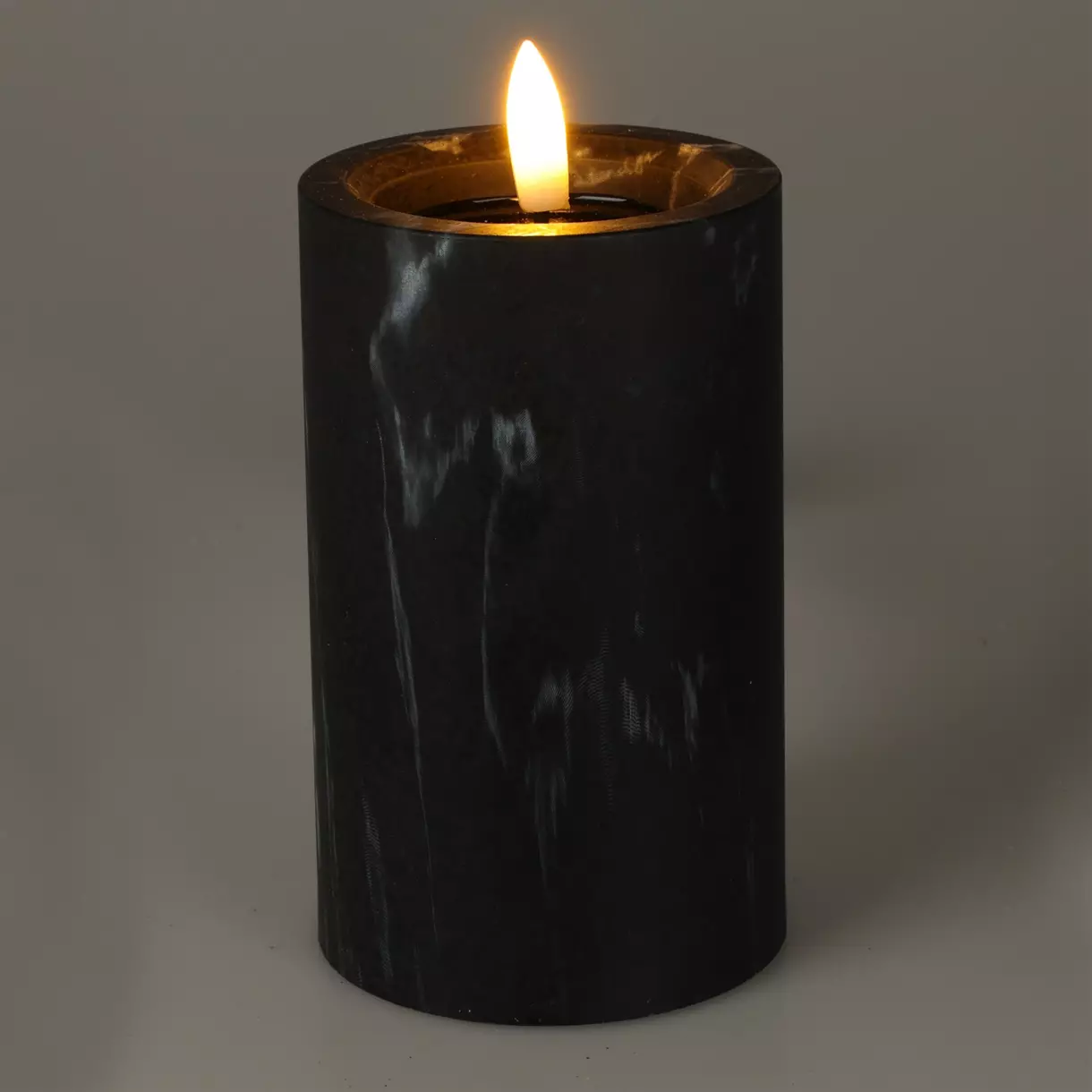 eminza Bougie à piles LED (H12 cm) Emma Noir