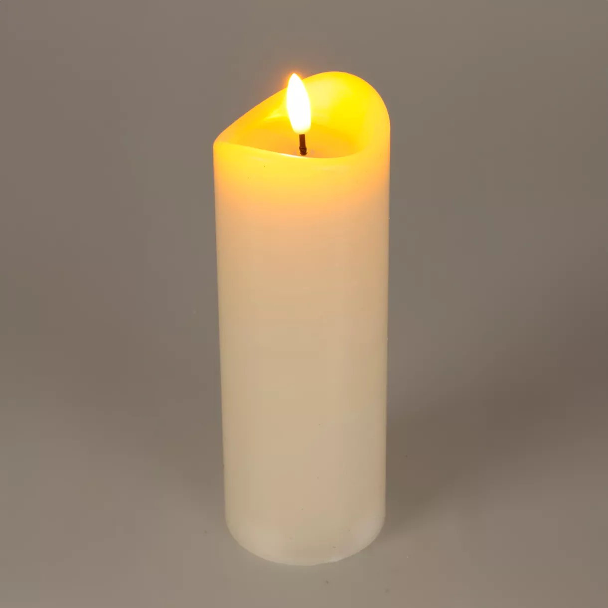 eminza Bougie à piles LED (H15 cm) Christmas Ivoire