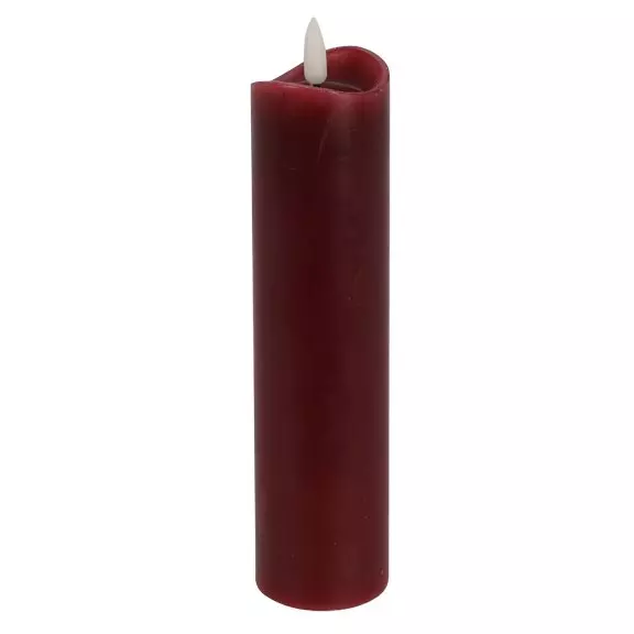Eminza Bougie à Piles LED (H20 Cm) Axelle Rouge