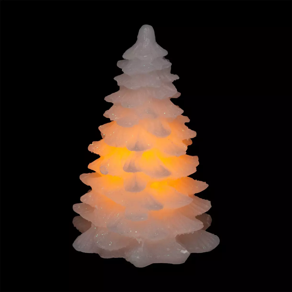 eminza Bougie LED (H9 cm) Sapin Blanc chaud