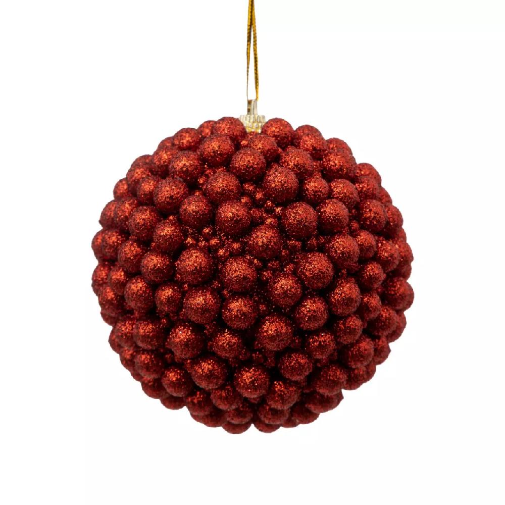 eminza Boule de Noël (D100 mm) Bill Rouge