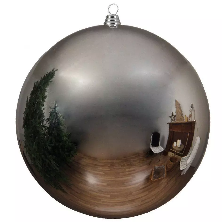 eminza Boule de Noël (D140 mm) Alpine Argent