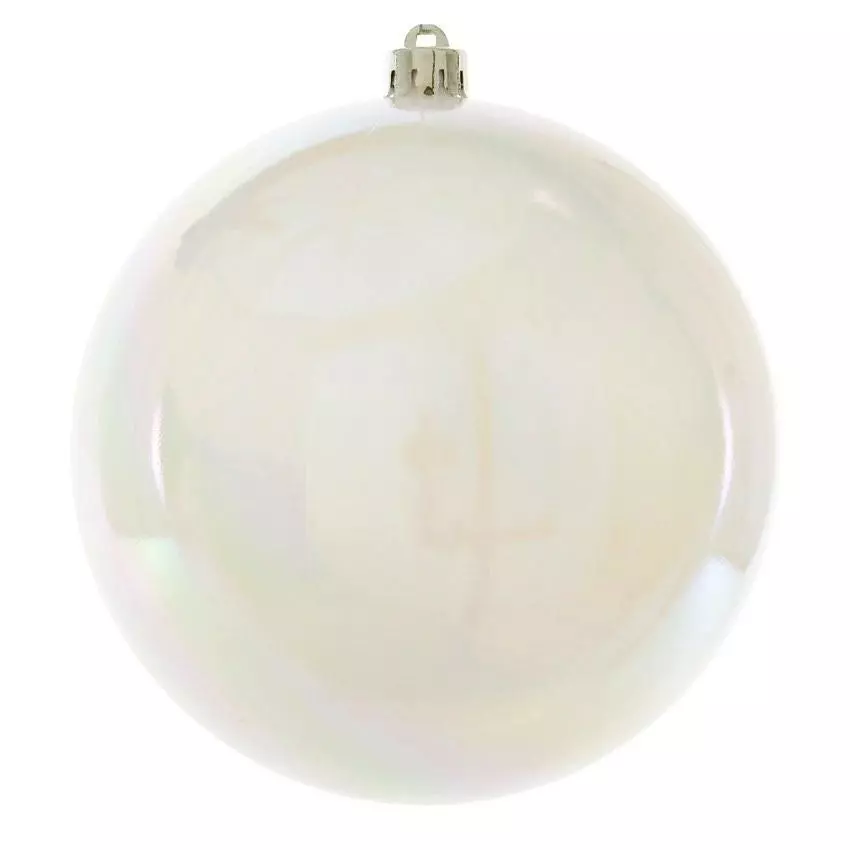 eminza Boule de Noël (D140 mm) Alpine Blanc irisé