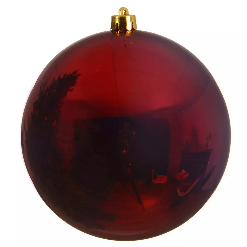 eminza Boule de Noël (D140 mm) Alpine Bordeaux