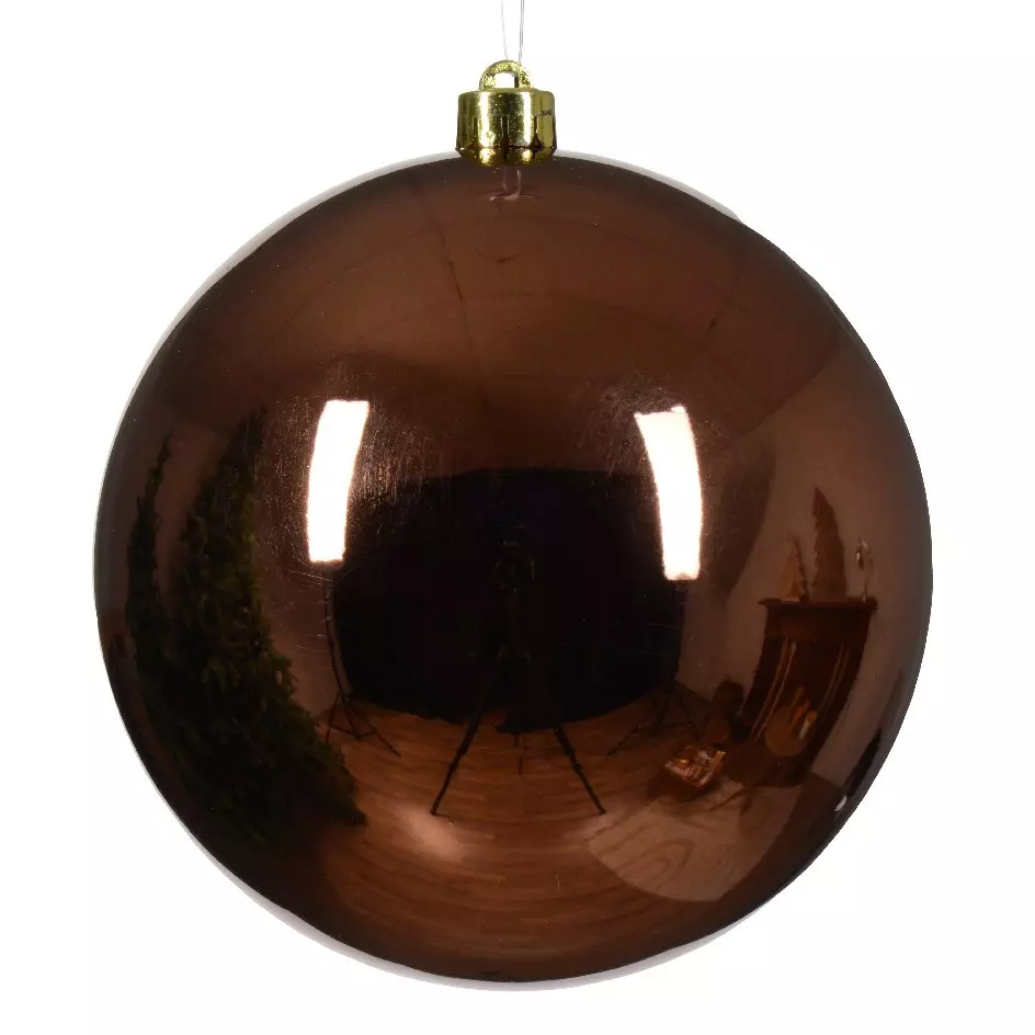 eminza Boule de Noël (D140 mm) Alpine Brun café