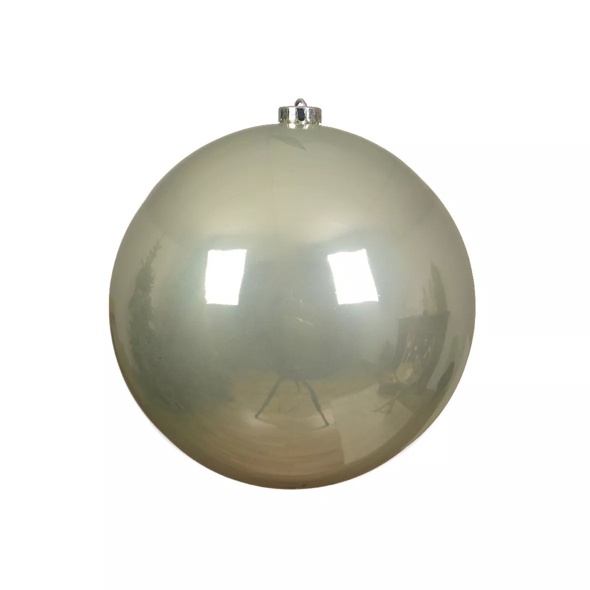 eminza Boule de Noël (D140 mm) Alpine Menthe blanche