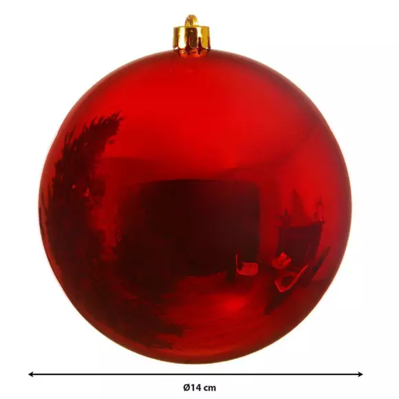 Eminza Boule De Noël (D140 Mm) Alpine Rouge