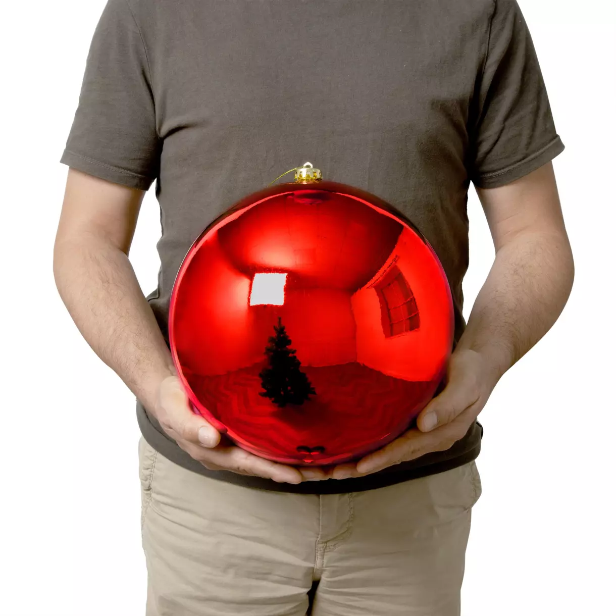 eminza Boule de Noël (D250 mm) New Alpine Rouge