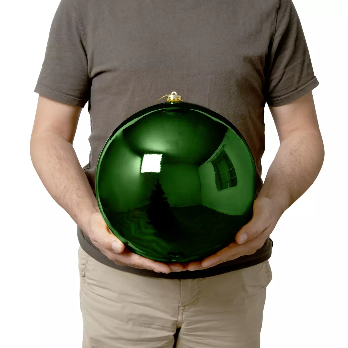 eminza Boule de Noël (D250 mm) New Alpine Vert sapin